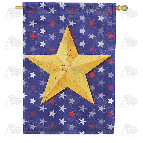 America Forever Speckled Star House Flag