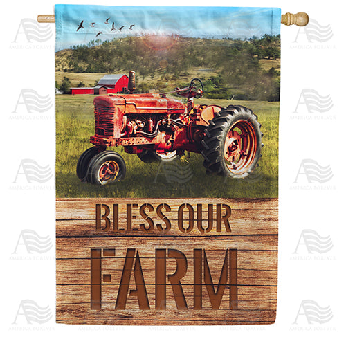 America Forever Bless our Farm - Tractor House Flag