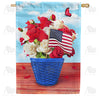 America Forever Stars, Stripes And Roses House Flag