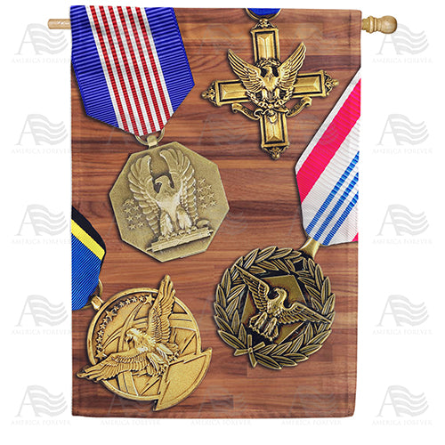 America Forever Patriotic Medals House Flag