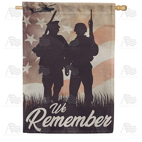 America Forever Remember Our Military House Flag
