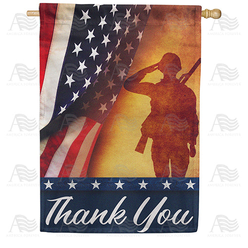 America Forever Thank You For Your Service House Flag