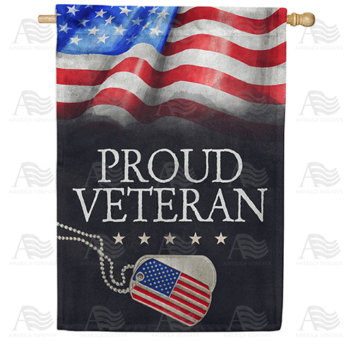 America Forever Proud Veteran House Flag