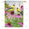America Forever Finches and Coneflowers House Flag