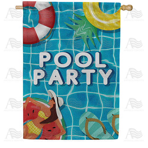 America Forever Pool Party House Flag