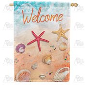 America Forever Sea Shore Treasures House Flag