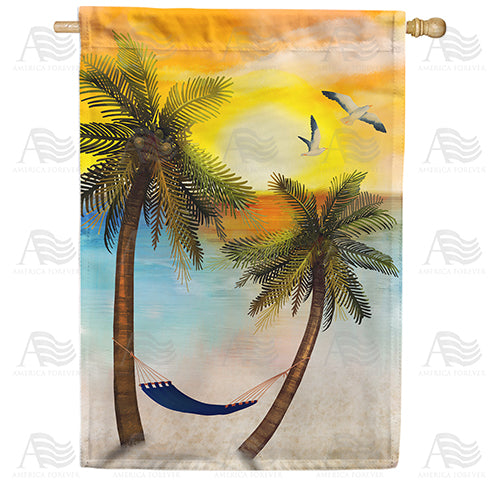America Forever Hammock Heaven House Flag