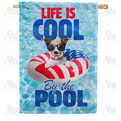 America Forever Cool Pool Life House Flag