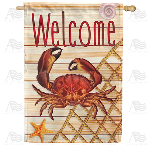 America Forever Summer Seafood Welcome House Flag