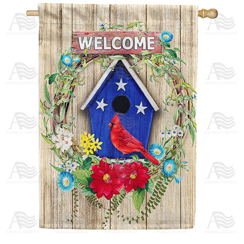 America Forever American Avian Wreath House Flag