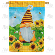 America Forever Beeutiful Sunny Day Gnome House Flag