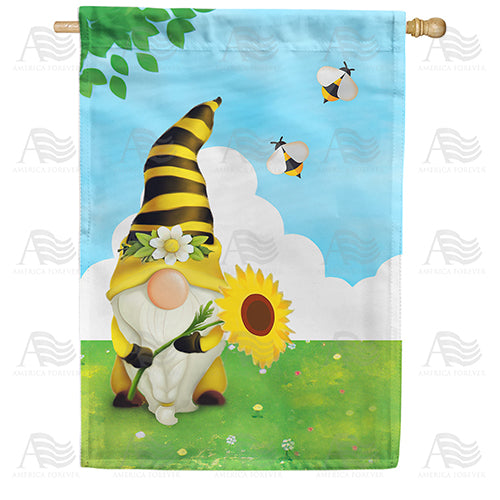America Forever Let it Bee Gnome House Flag