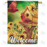 America Forever Cardinal Summer Home House Flag