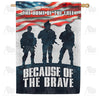 America Forever America's Brave Military House Flag