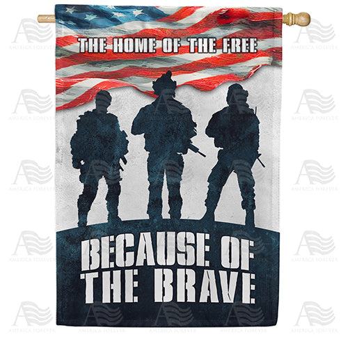 America Forever America's Brave Military House Flag