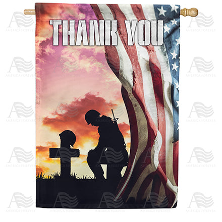America Forever America Thanks Her Soldiers House Flag