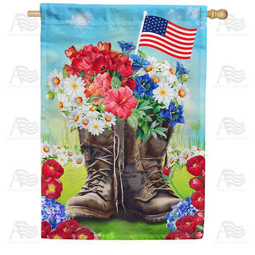 America Forever Patriotic Combat Boots House Flag