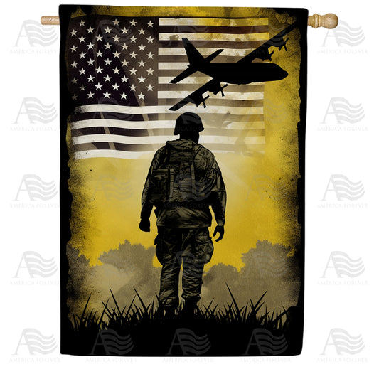America Forever Lonely Soldier House Flag