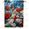 America Forever Patriotic Blooms House Flag