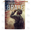 America Forever Salute To The Brave House Flag
