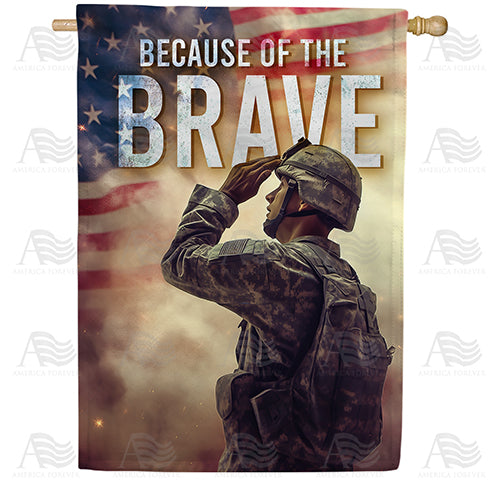 America Forever Salute To The Brave House Flag