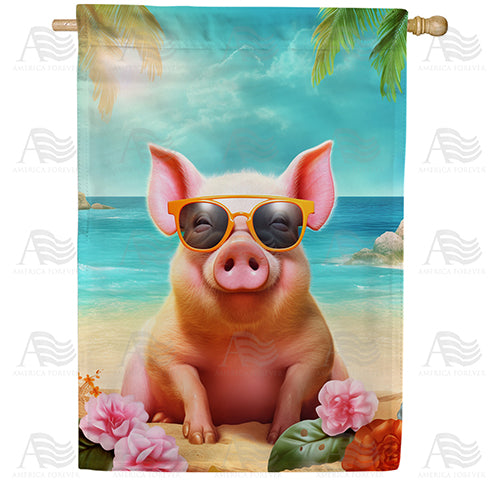 America Forever Living High On The Hog House Flag