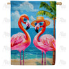 America Forever Flamingo Tourists House Flag