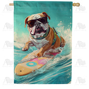 America Forever Surfing Dog House Flag