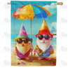 America Forever Gnome Beach Buddies House Flag