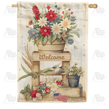 America Forever Patriotic Plant Stand House Flag