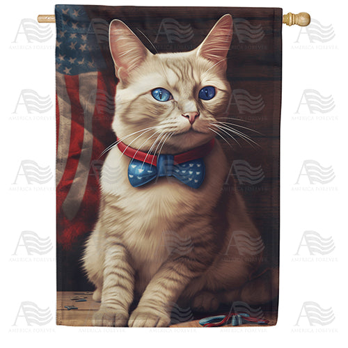 America Forever Patriotic Blue Eyes House Flag
