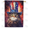 America Forever Uncle Sam Cat House Flag