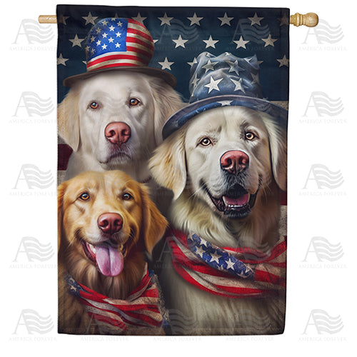 America Forever All American Dogs House Flag