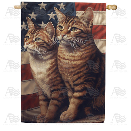 America Forever Pawsitively Patriotic Proud House Flag