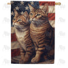 America Forever Pawsitively Patriotic Proud House Flag