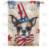 America Forever American Puppy House Flag