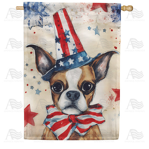 America Forever American Puppy House Flag