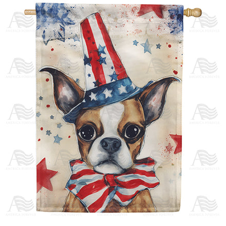 America Forever American Puppy House Flag