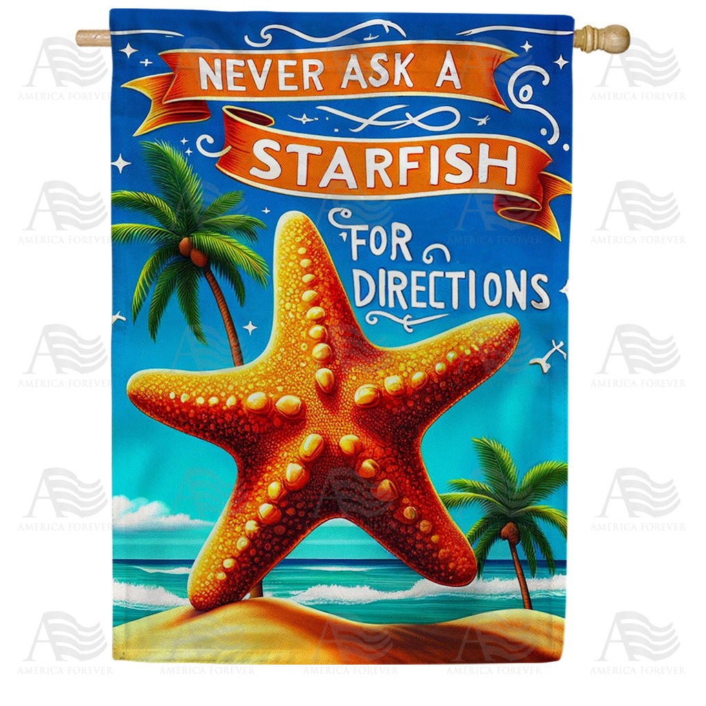 America Forever Humorous Starfish House Flag