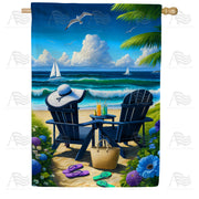 Seaside Summer Bliss House Flag