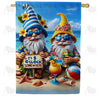 America Forever Beachside Gnome Cheers House Flag