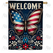 Star-Spangled Butterfly House Flag