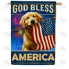 America Forever Patriotic Canine Salute House Flag