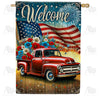 America Forever Patriotic Pickup Welcome House Flag
