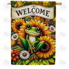 America Forever Frog Welcome House Flag