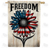 America Forever Patriotic Daisy Freedom House Flag