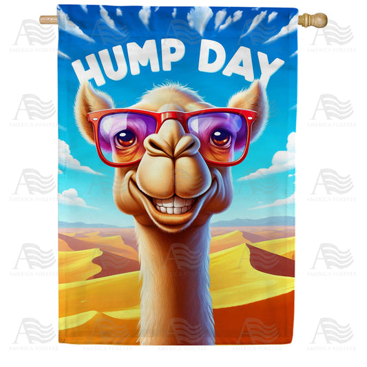 America Forever Funny Hump Day Camel House Flag
