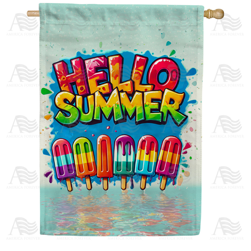 America Forever Summer Popsicle House Flag