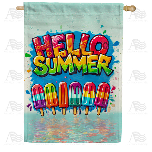 America Forever Summer Popsicle House Flag