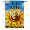 America Forever Bee Happy Sunflower House Flag